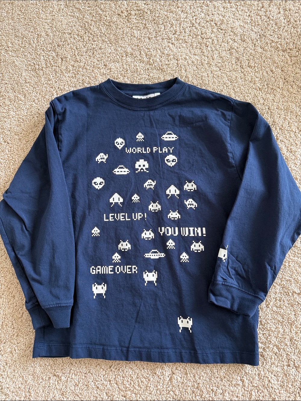 NWOT Milo Boys Long Sleeved Navy Graphic Tee - 128 (Sz 8)